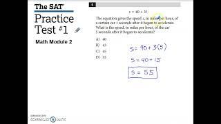 SAT Practice Test #1 Math Module 2 Problem #4