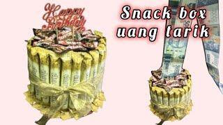 DIY SNACK CAKE PAKAI UANG TARIK ‼️ide kado ulang tahun kekinian anak-anak pasti suka