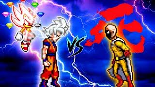 Sonic Chaos OP all form & Goku DBS V3.5 OP all form VS Accurate Saitama in Jump Force Mugen
