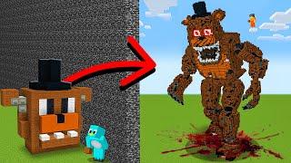 I Cheated with SCARE in FNAF Build Challenge in Minecraft