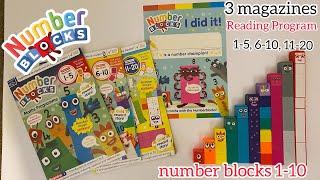 Unboxing Number blocks Maths program 3 magazines with number blocks 1-10 