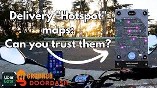Food Delivery Hotspot maps Can you trust them?  Doordash UberEATS Grubhub  POV  Honda Navi