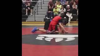Lucas Lacina a high school wrestler with cerebral palsy pinned his opponent for the win