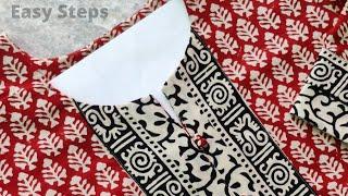 For Beginners Very Easy Kurti Front Neck Design Cutting and Stitching