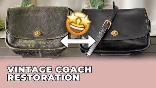 BEFORE & AFTER HANDBAG REHAB Vintage COACH City Bag 9097 Restoration