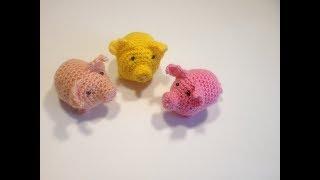 Как вязать игрушку-свинку крючкомHow to knit crochet pig toy