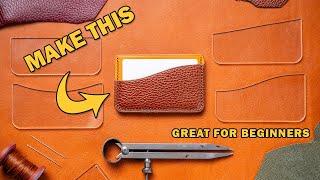 Make Your Own Card Holder  Beginner Leather Craft Project  PDF Pattern Pack + Acrylic Templates