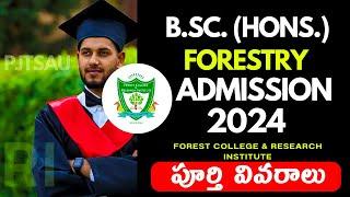 BSc Forestry Admissions 2024 in FCRI  B.Sc. Hons. Forestry Admission Notification  2024