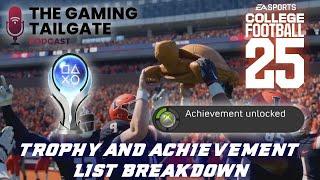 EA SPORTS College Football 25 News TrophyAchievement List Breakdown - TGT Podcast Episode 69