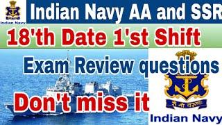 18th date 1st shift Navy AA and SSR 2019 in teluguNavy 18th date first shift 2019 in telugu