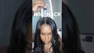 THE BEST WIG HACK EVER #wig #hairtutorial #wigs #gluelesswig #grwm #wiginstall  #hair #hack #ad