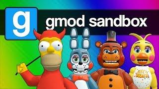 Five Nights at Freddys 2 3 and 4 with Homer Simpson Gmod Sandbox Funny Moments