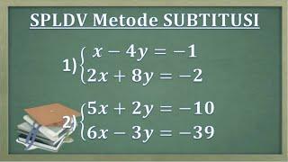 sistem persamaan linear dua variabel dengan cara SUBTITUSI