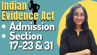 Indian Evidence Act  Admission - MeaningDefinitionKindsRelevancy & Evidentiary Value LAW SCHOOL