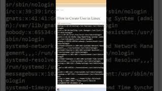 Create User in Linux #linux #linuxcommands #linux network