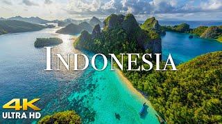 FLYING OVER INDONESIA 4K UHD Amazing Beautiful Nature Scenery & Relaxing Music for Stress Relief