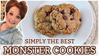 SIMPLY THE BEST CHOCOLATE CHIP OATMEAL PEANUT BUTTER MONSTER COOKIES