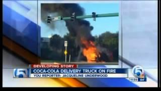 Coke truck fire