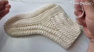 Самый быстрый простой способ вязания носков на двух спицах Макося #knitting  #knittingpattern