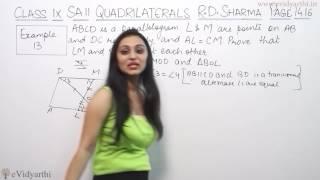 Example 13 Page No.14.16 - Quadrilaterals R.D. Sharma Maths Class 9th