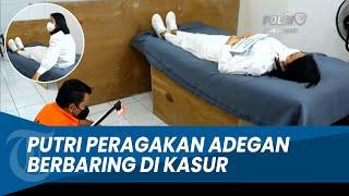 DETIK-DETIK Putri Candrawathi Peragakan Rekonstruksi Berbaring di Kasur Pakai Baju Serba Putih