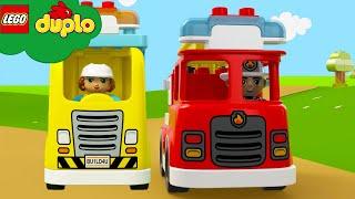 Wir brauchen Lastwagen  Kinderlieder und Cartoons  Lego Duplo  Moonbug Kids Deutsch