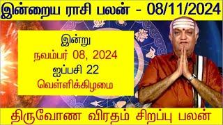 08112024 Indraya Rasi Palan - இன்றைய ராசி பலன் - Today Rasi Palan - Indraya Rasi Palangal