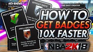 HOW TO GET ALL BADGES IN NBA 2K18 10X FASTER DIMERANKLE BREAKER NBA 2K18 PLAYGROUND
