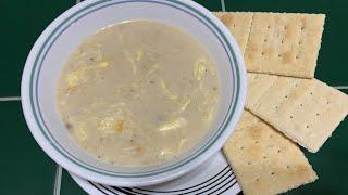 MUSHROOM SOUP with CORN and EGG