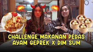 GILA PEDES BANGET DUO DELIMA TERIMA CHALLENGE MAKAN PEDAS AYAM GEPREK X DIM SUM DI WAROENG MALAKI