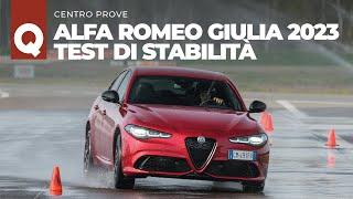 Alfa Romeo Giulia 2023 la prova di stabilità