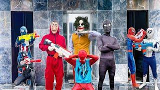 SUPERHEROs Story  Hey SUPERHERO  Rescue COLOR SPIDER-MAN ???  Action Funny Video 