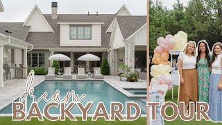 DREAM BACKYARD TOUR POOL & SCREENED PORCH  Outdoor Entertaining Inspiration  FARMHOUSE LIVING