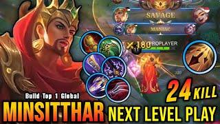 SAVAGE + 24 Kills New META Minsitthar Super Fast ATK Speed - Build Top 1 Global Minsitthar  MLBB