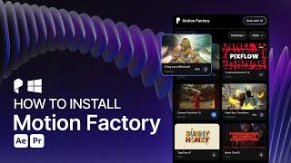 How to Install Motion Factory Plugin FREE 2024  After Effects & Premiere Pro Tutorial on windows