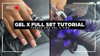 Short Gel-X Fullset Tutorial  FrenchPRO tips  How to do Gel-x as a beginner 