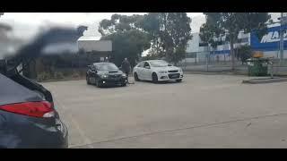 Subaru WRX STI vs Holden Commodore SS 40 foot drag race