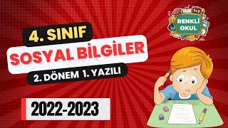 4. Sınıf Sosyal Bilgiler 2. Dönem .1 Yazılı  2022 2023 Örnek 2