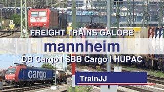 Freight Trains Galore  Mannheim Germany  DB - SBB Cargo International - Hupac - TXL