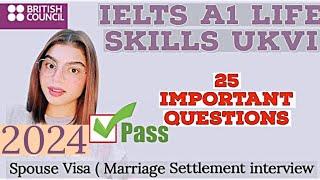 IELTS Life Skills A1 Speaking & Listening Test UKVI Spouse Visa 2024  New Topics Phase 1 A