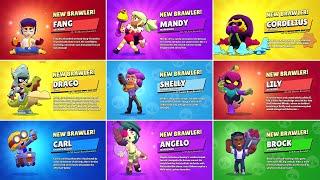 ALL 80 BRAWLER UNLOCK ANIMATIONS  Draco Lily & More ..