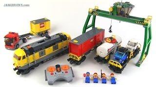 LEGO City 2010 yellow Cargo Train set 7939 Review