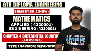 CHAPTER 4 DIFFERENTIAL EQUATIONS TYPE 1  APPLIED AND ENGINEERING MATHEMATICS  GTU DIPLOMA SEM 2