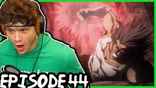 UVOGIN VS THE SHADOW BEASTS  THIS FIGHT WAS BRUTAL  Hunter x Hunter REACTION Episode 44