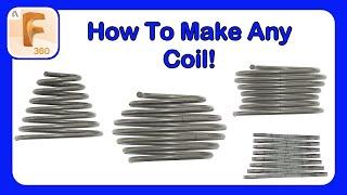 How To Make Any Tapered Coil in Fusion 360  Complete Step by Step #Fusion360