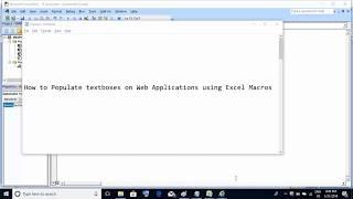 How to Populate text boxes on a web page using excel macros