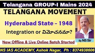 Telangana Movement - Hyderabad State 1947-48