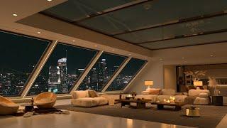 Nighttime Urban Jazz - 4k Serene Melodies for a Relaxing Evening in Your New York Penthouse 