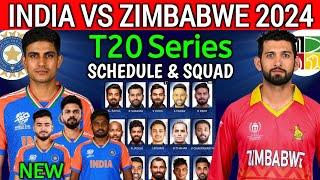 India vs Zimbabwe T20 Series 2024  India vs Zimbabwe T20 Squad 2024Ind vs Zim T20 Squad 2024