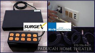 Tech Sidebar - SurgeX & SVS Soundpath cable unpackaging and Home Theater Wall Plate install.